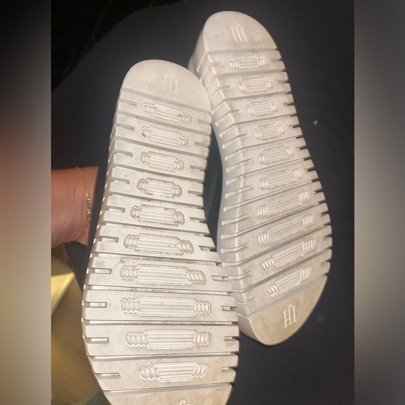 EUC ILSE JACOBSEN Sz 36 Tulip Solid Top Metallic Shimmer Slip On Slide Sandals - Picture 2 of 8